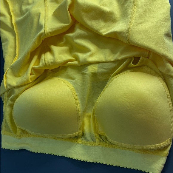 Addition Elle Yellow Ribbed Fitted Tank Top - Picture 4 of 5